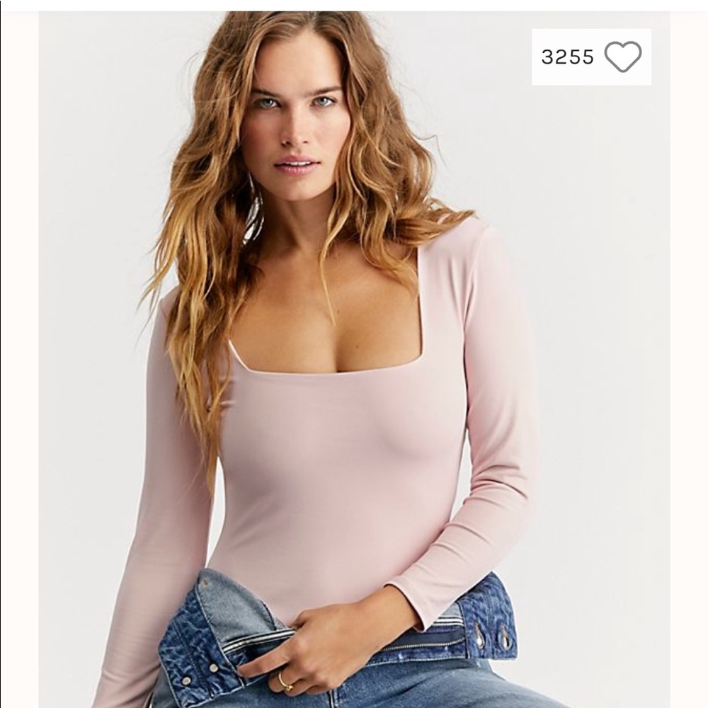 Free People square neck bodysuit